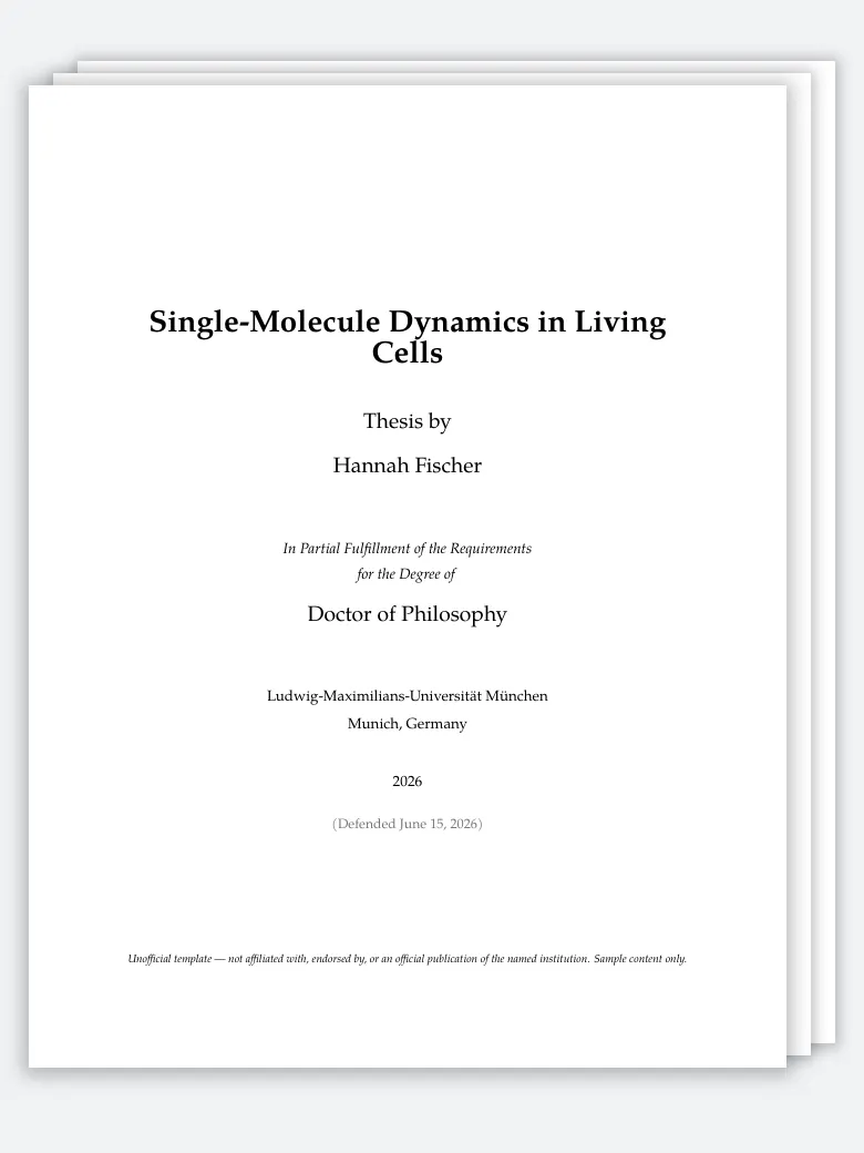 LMU Munich Thesis preview
