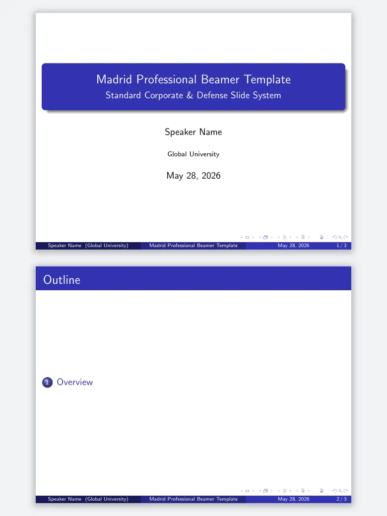 Madrid Beamer Theme preview