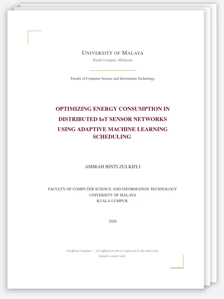 University of Malaya Thesis preview