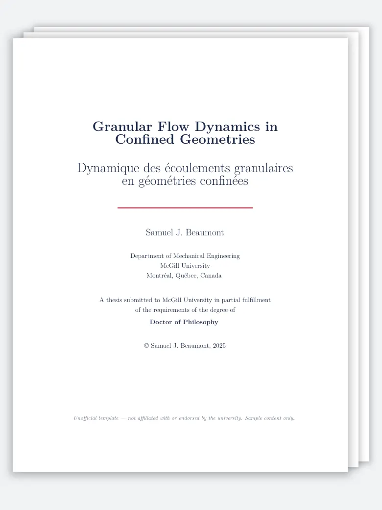McGill University Thesis preview
