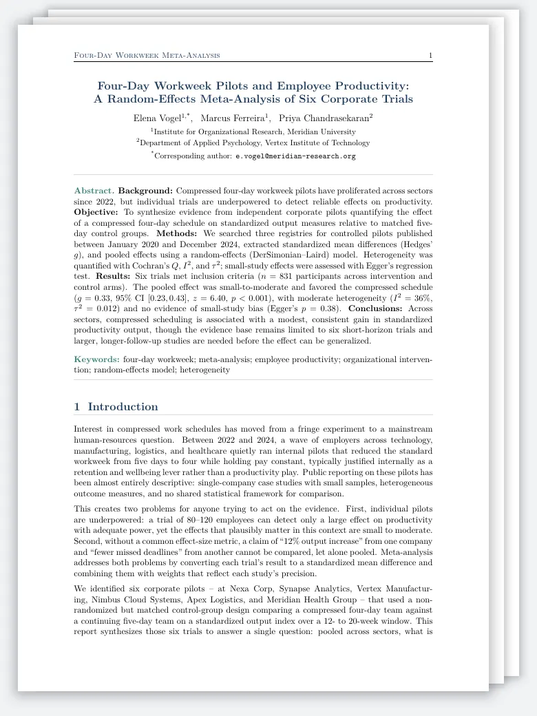 Meta-Analysis Report preview