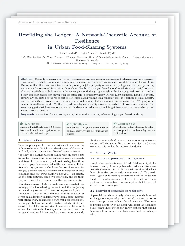 Minimalist Two-Column Interdisciplinary Paper preview