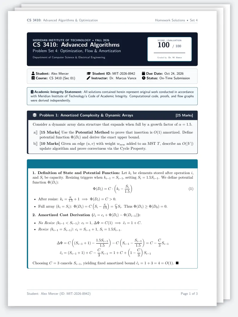 Modern Minimalist Homework Cover & Solutions preview