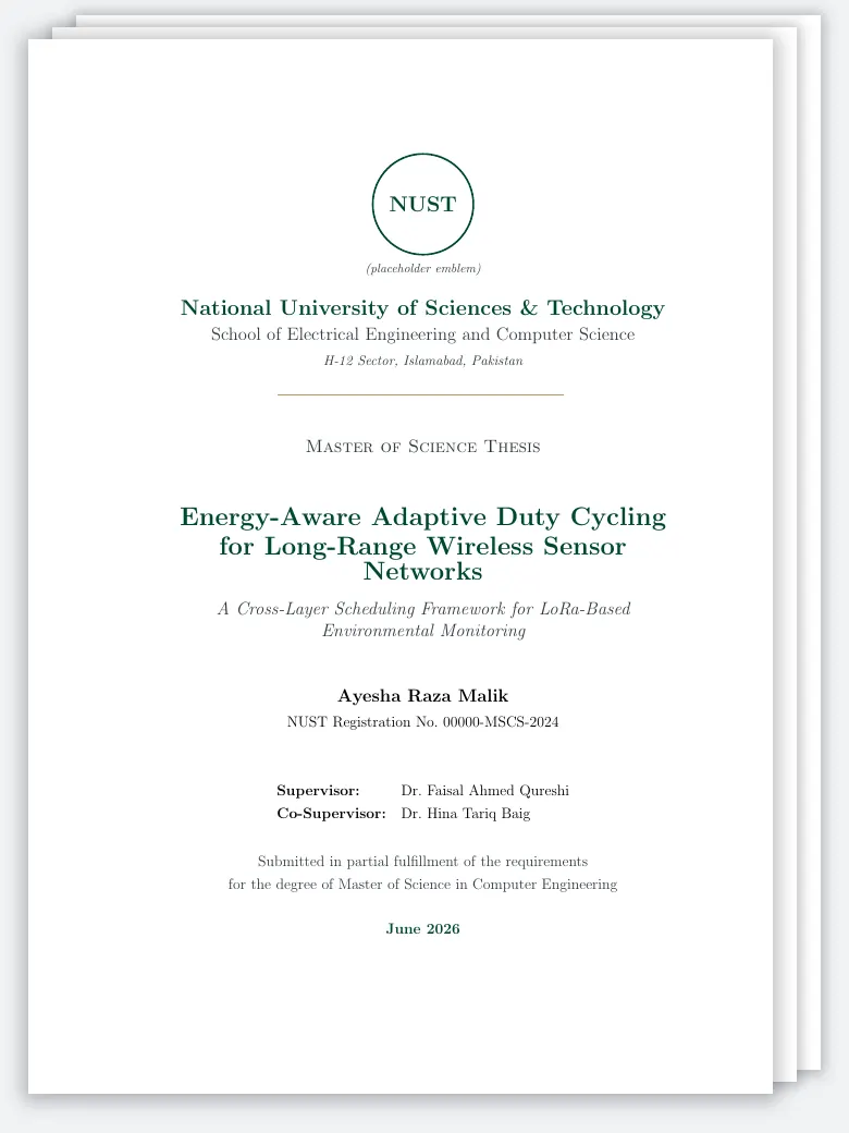 NUST Pakistan Thesis preview