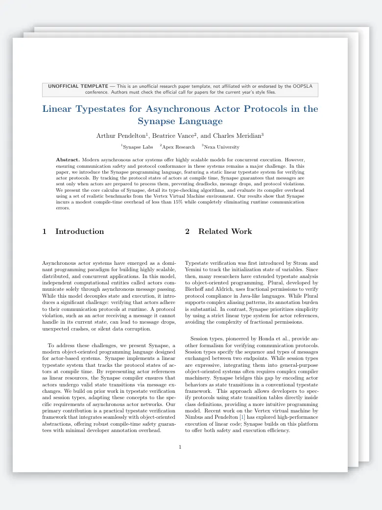 OOPSLA Research Paper preview