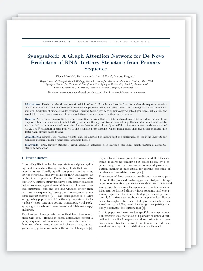 Oxford Bioinformatics Journal Template preview