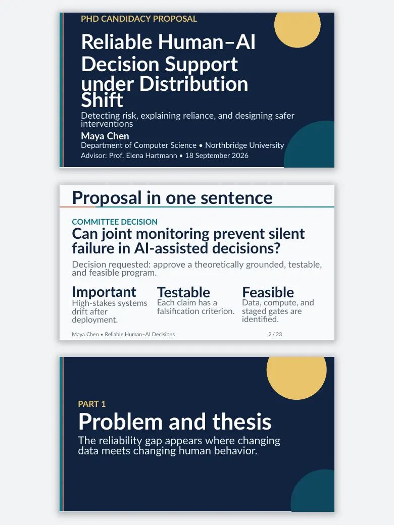 Ph.D. Candidacy Proposal Slides preview