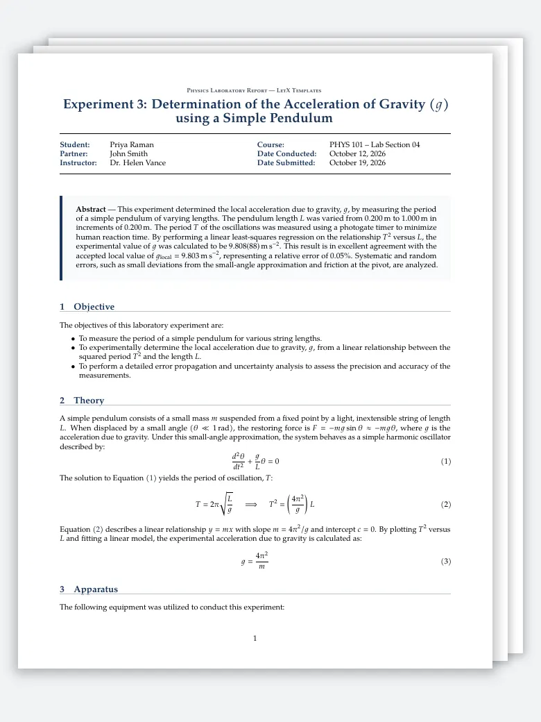 Physics Lab Report preview