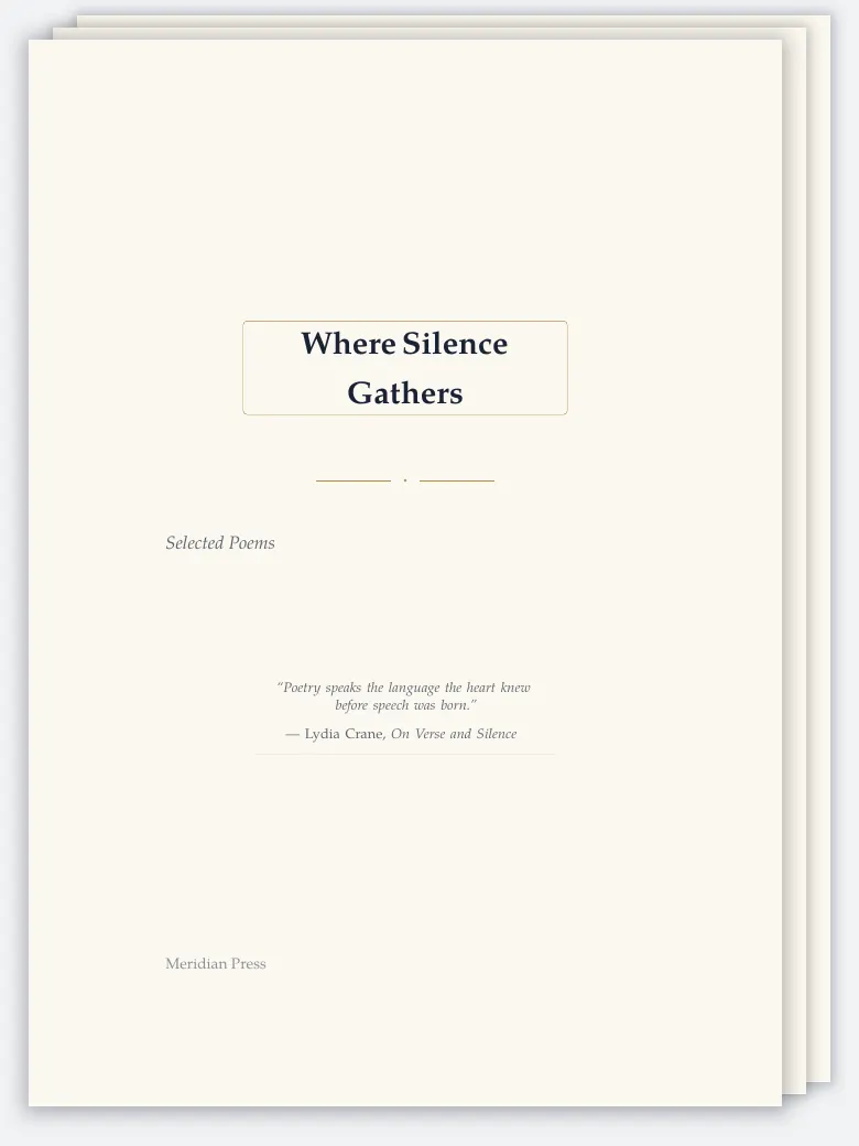Poetry Book Layout preview