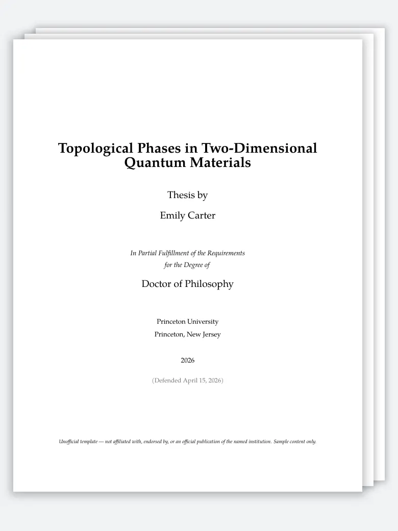 Princeton Thesis preview