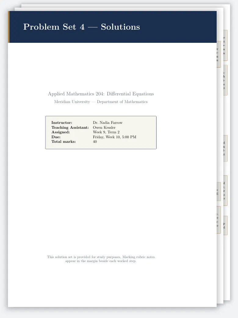 Problem Set Solutions preview