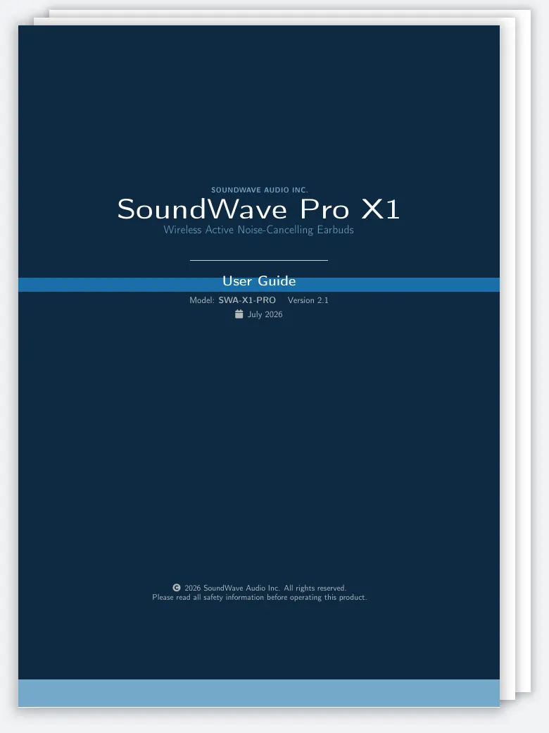 Product User Manual preview
