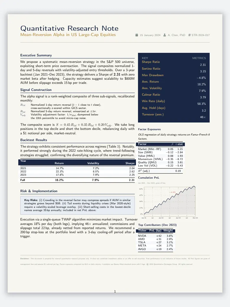 Quant Research Note preview
