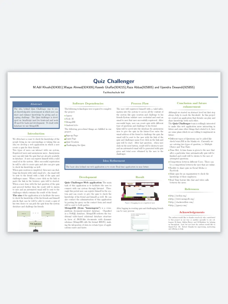 Quiz Challenger (Poster) preview