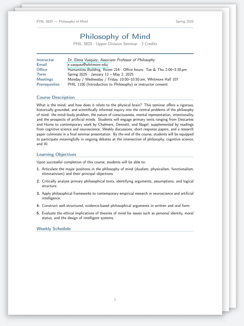 Course Syllabus & Reading List preview