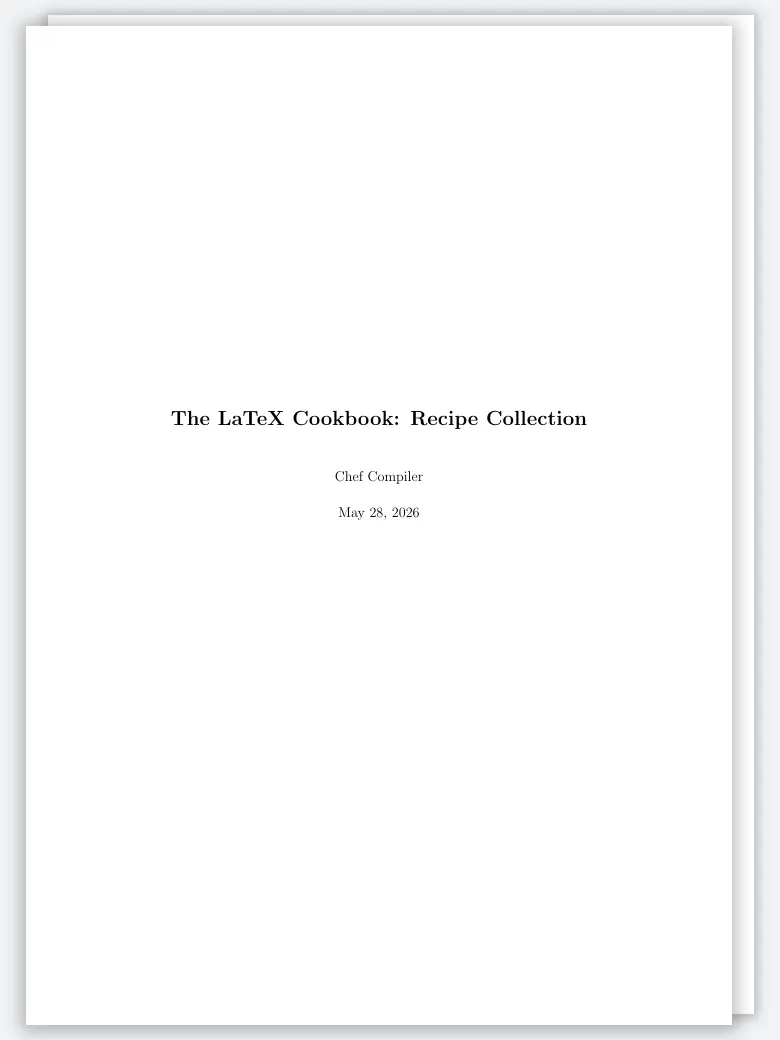 Recipe Book Template preview