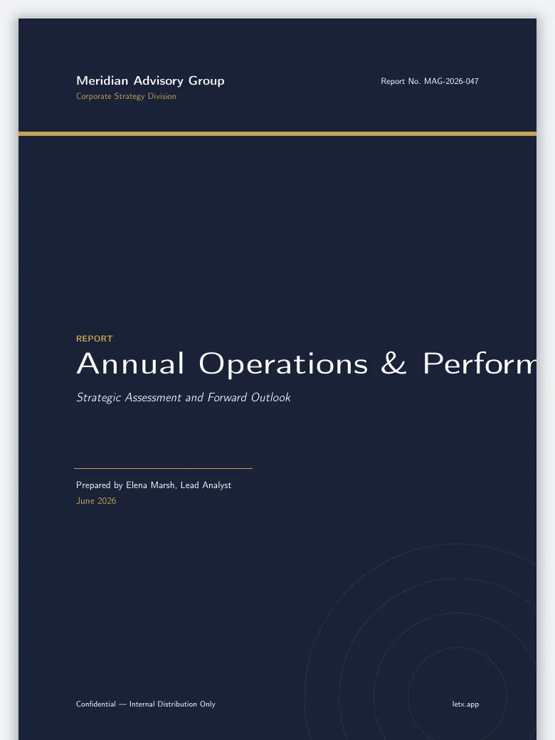 Report Cover Page preview