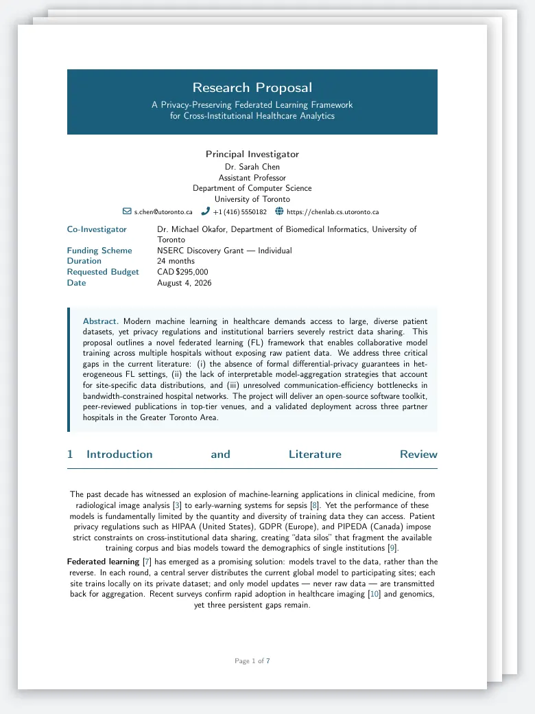 Research Proposal Template preview