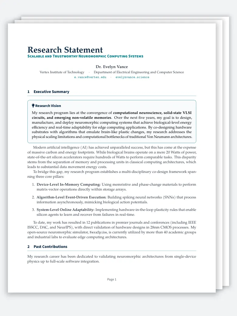 Research Statement for Faculty Applications preview