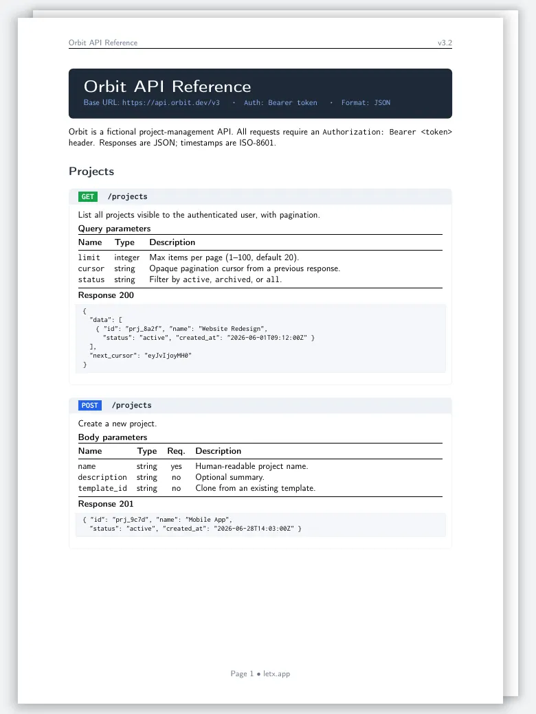 REST API Reference preview