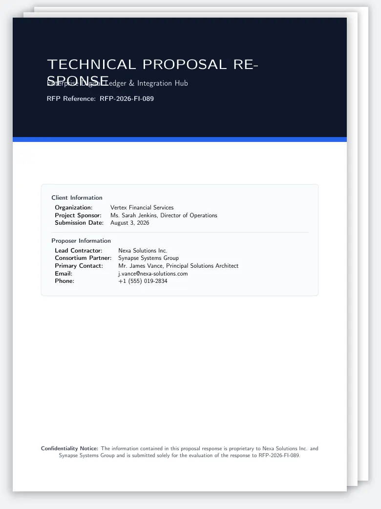 RFP Technical Proposal Response preview