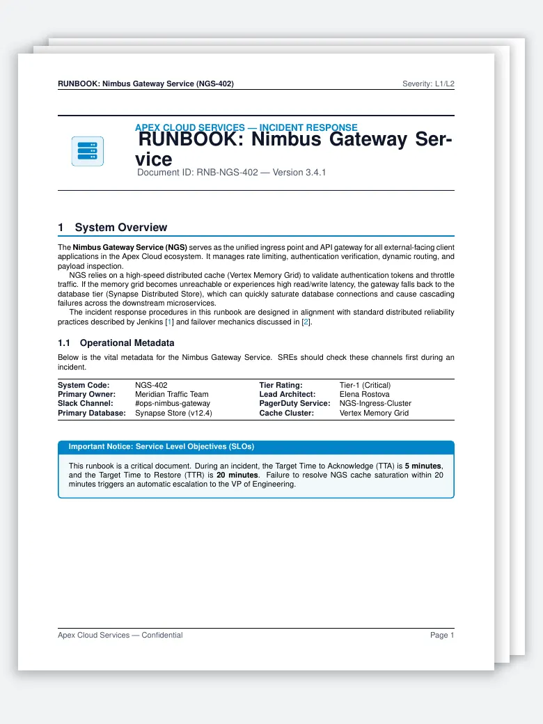 Operational Runbook preview