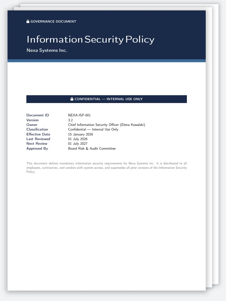 Information Security Policy preview