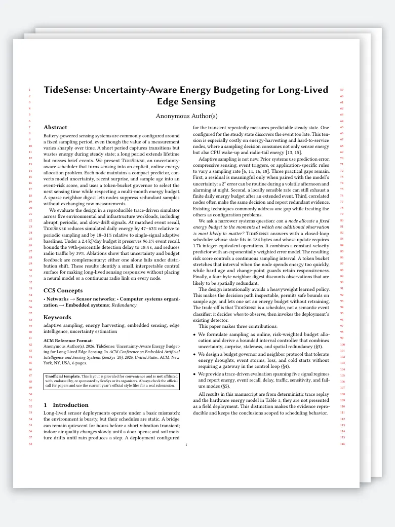 SenSys Research Paper preview