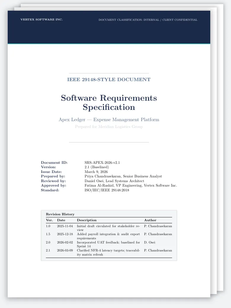 Software Requirements Specification preview