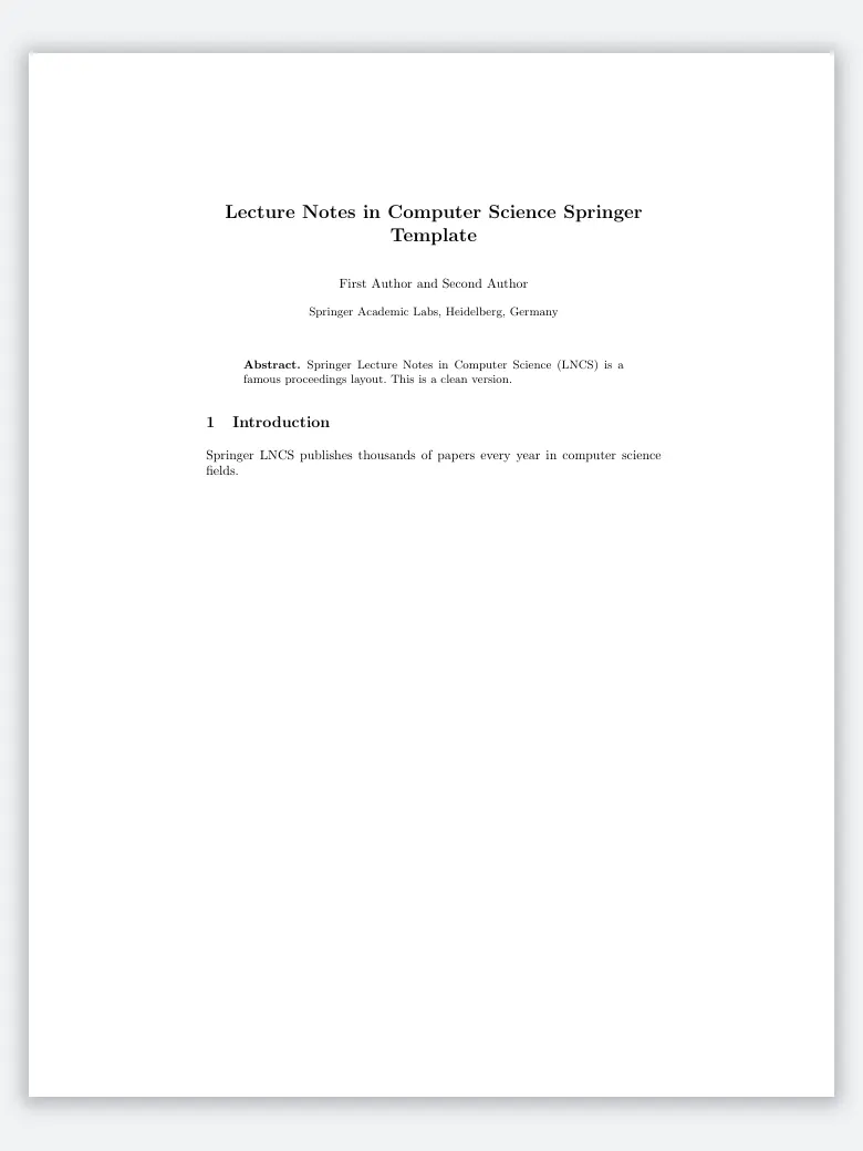 Springer LNCS preview