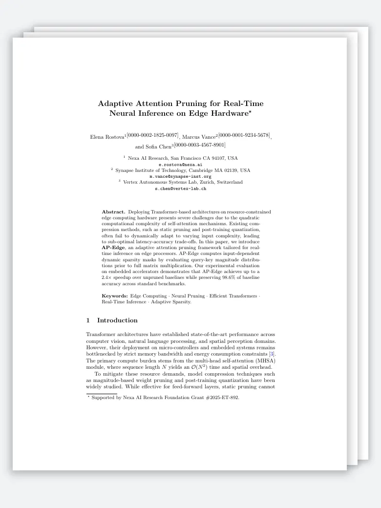 Springer LNCS Short Conference Paper preview