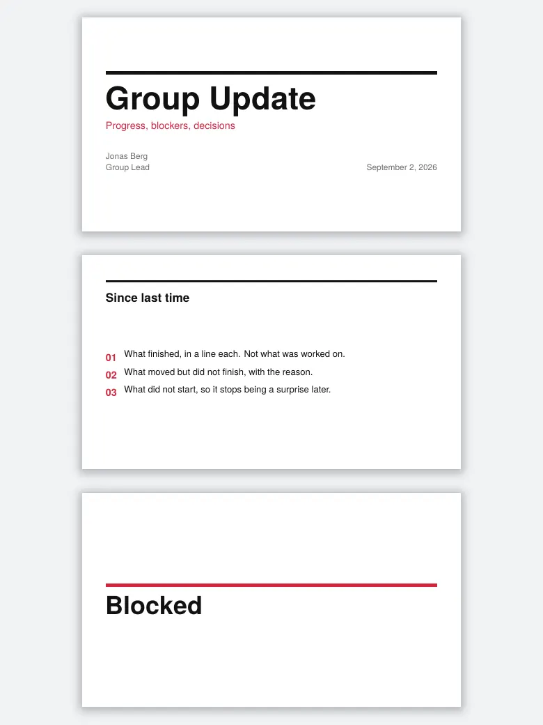 Swiss Research Group Update preview