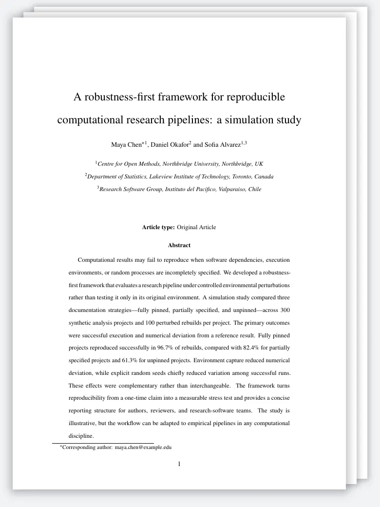 Taylor & Francis Journal Article Template preview