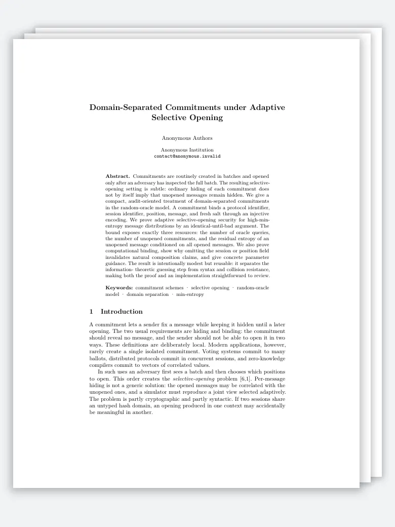 TCC (Theory of Cryptography Conference) Paper preview