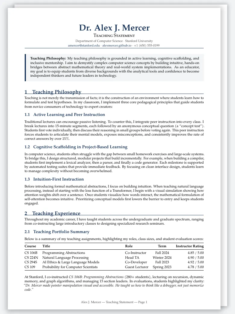 Teaching Statement preview