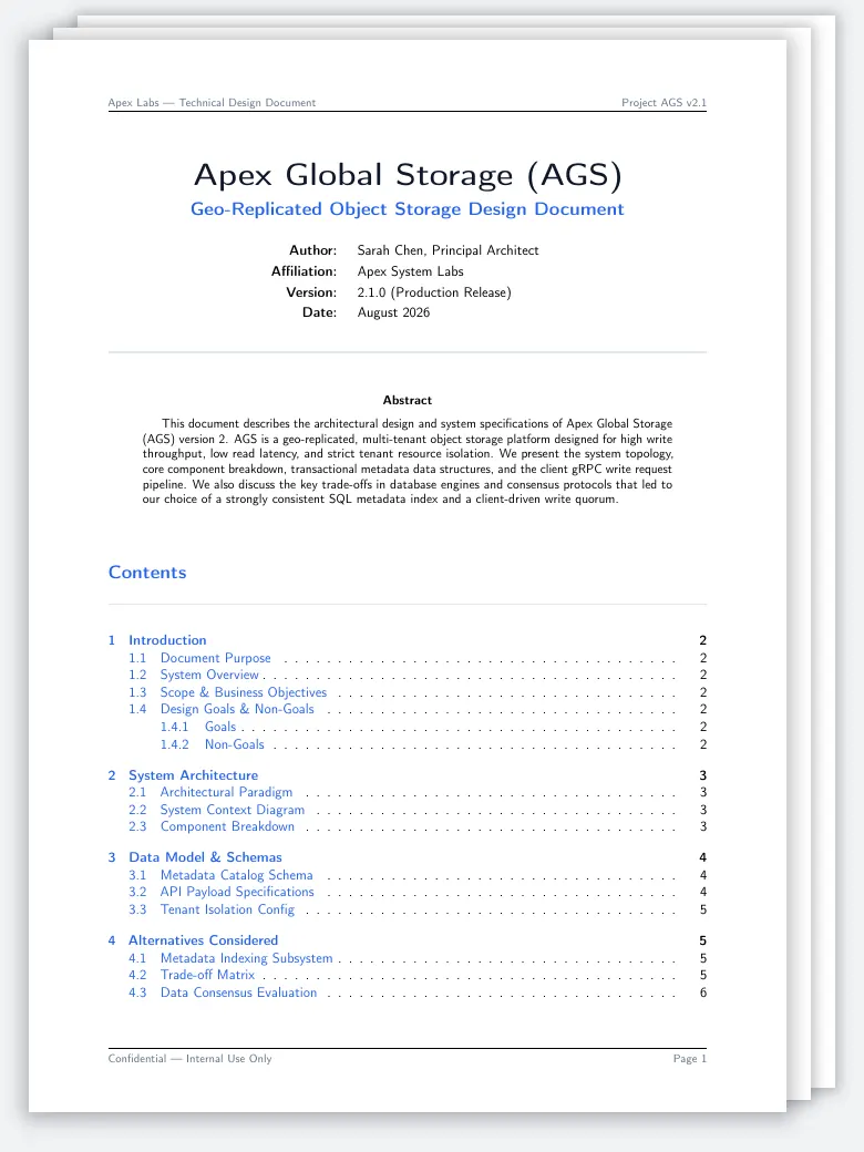 Technical Design Document preview