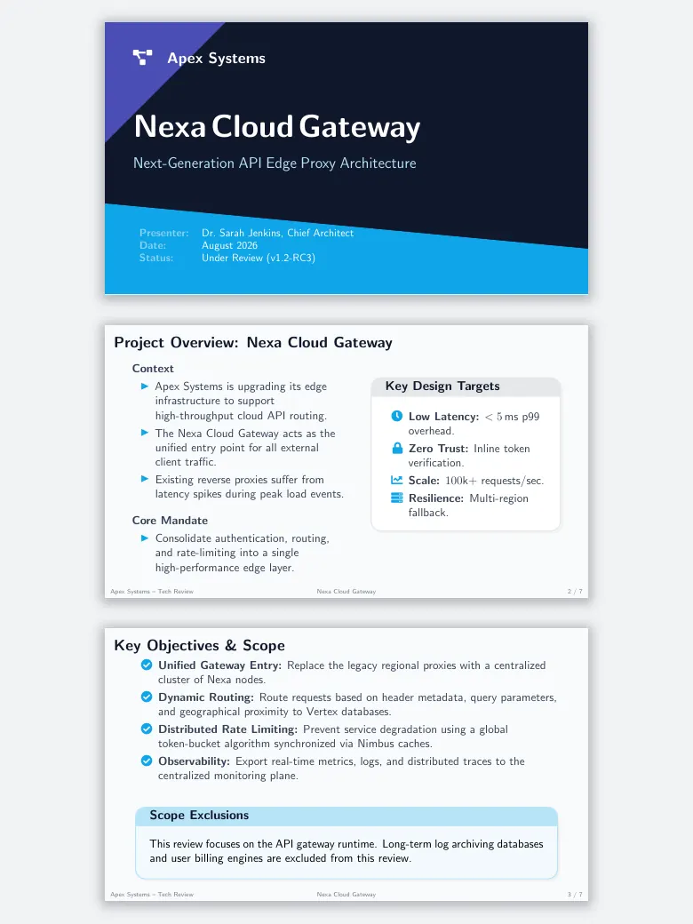 Technical Design Review Slides preview