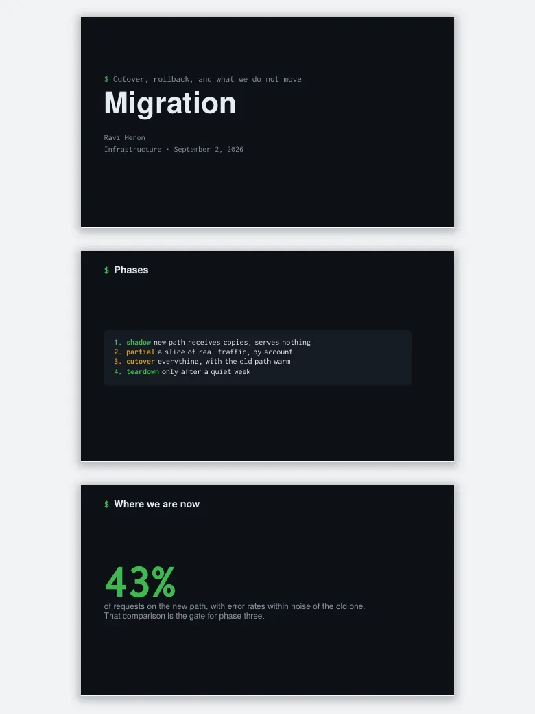 Terminal Migration Plan Deck