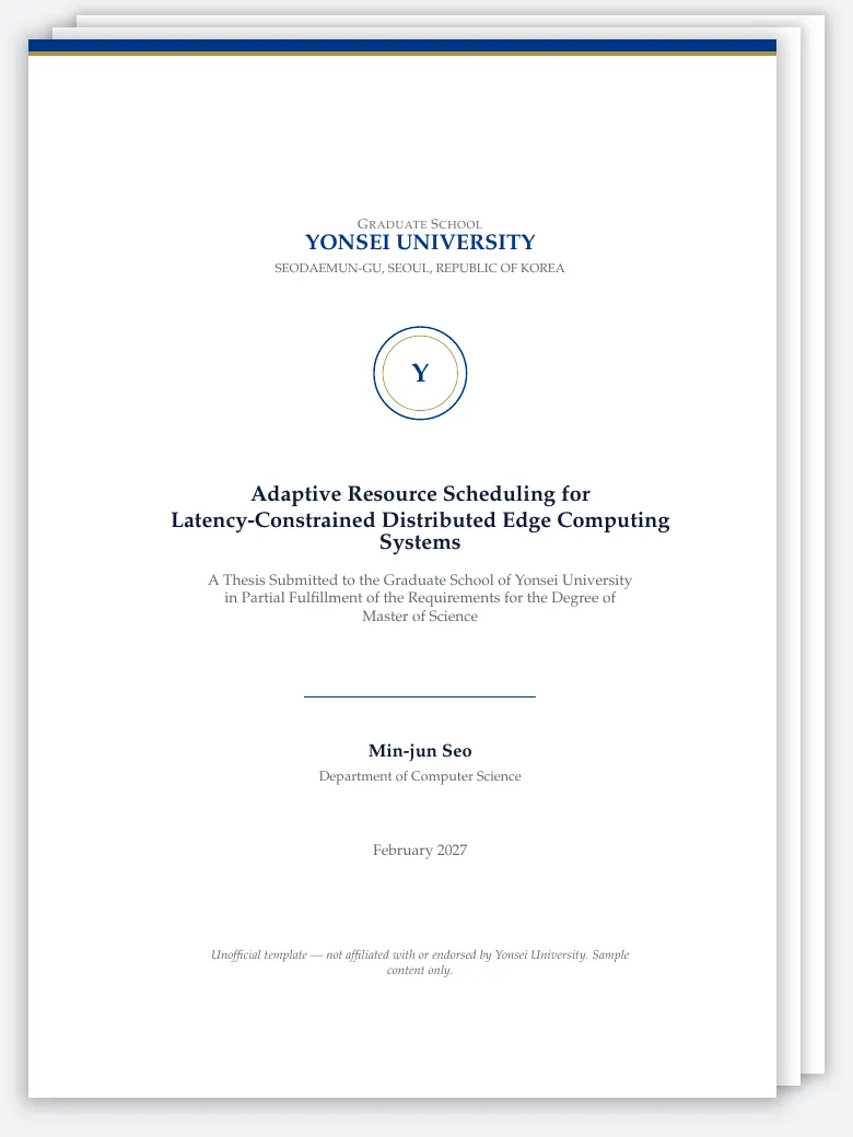 Yonsei University Thesis preview