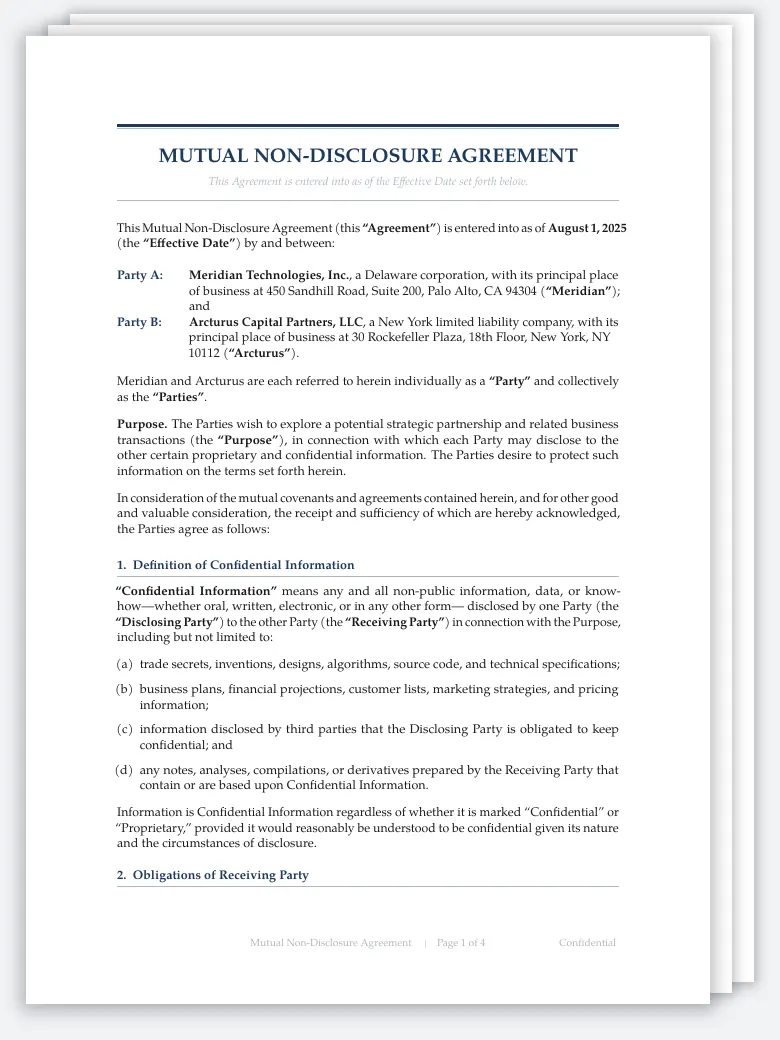 Non-Disclosure Agreement preview
