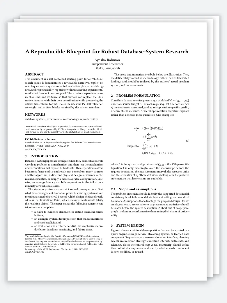 VLDB Research Paper preview
