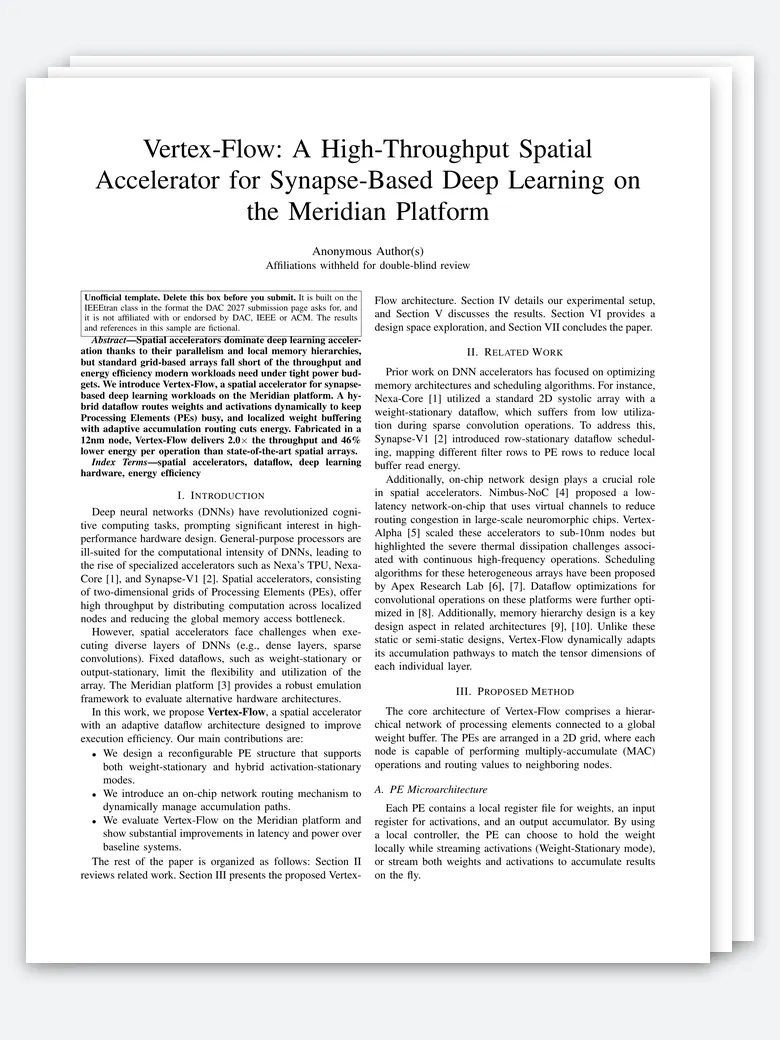 DAC Design Automation Paper LaTeX template, first page preview
