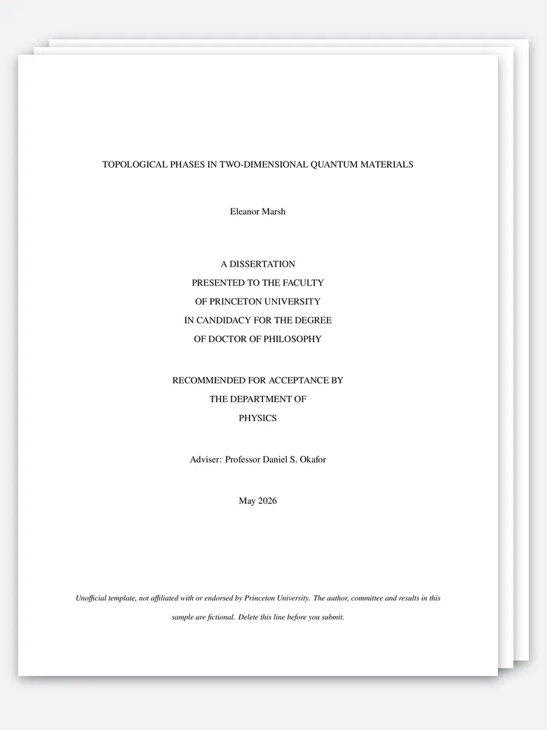 Princeton Thesis preview