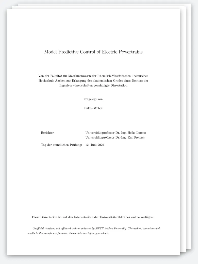RWTH Aachen Thesis preview