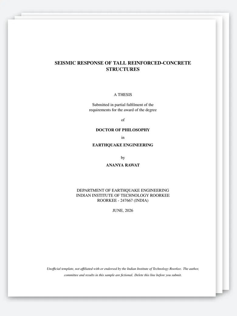 IIT Roorkee Thesis preview