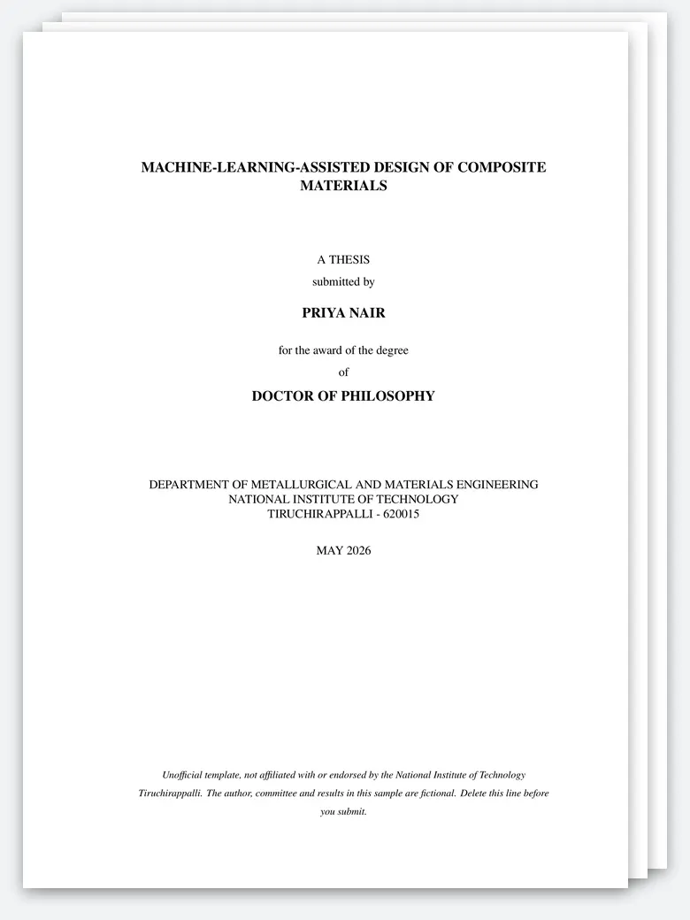 NIT Thesis preview