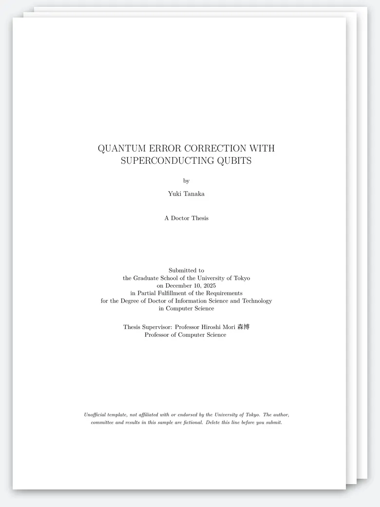 UTokyo Thesis preview